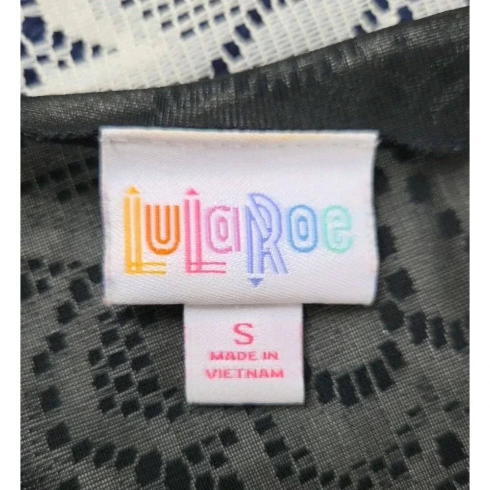 LuLaRoe Cover-up S Black Sheer Mesh with Fringe Fringe Boho Flowy Beach Festival